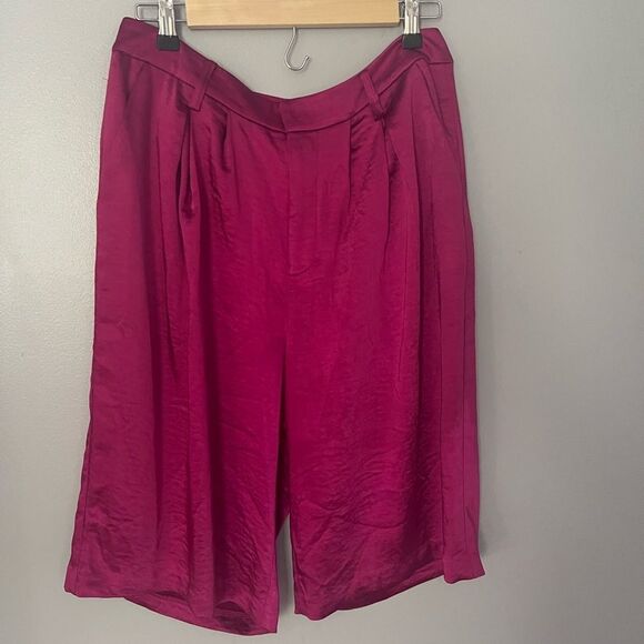 INC  Women's silky gaucho cullotte style  shorts magenta pink 10 nwt - Picture 7 of 8